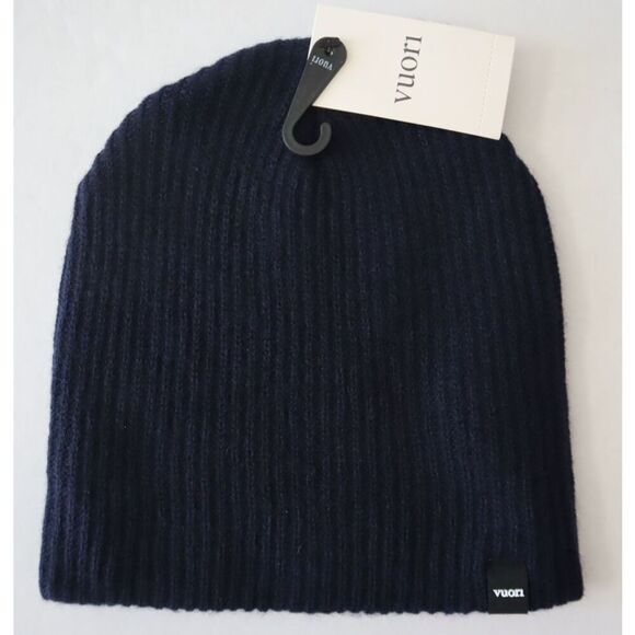 Vuori V8017 Unisex O/S Ink Blue Manchester Wool/Cashmere Fold-Over Beanie Hat